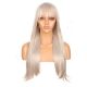 DM1707538-v4 - Long White Blonde Synthetic Hair Wig With Bangs [FINAL SALE]