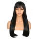 DM1707542-v4 - Long Black Synthetic Hair Wig With Bangs [FINAL SALE]