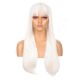 DM1707545-v4 - Long White Synthetic Hair Wig With Bangs [FINAL SALE]