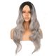 DM2031222-v4 - Long Ombre Gray Synthetic Hair Wig  [FINAL SALE]