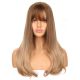 DM2031309-v4 - Long Ombre Brown Blonde Synthetic Hair Wig With Bangs [FINAL SALE]