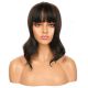 DM2031314-v4 - Short Highlighted Black Synthetic Hair Wig With Bangs [FINAL SALE]