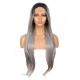 G1611001C-v4 - Long Gray Synthetic Hair Wig  [FINAL SALE]