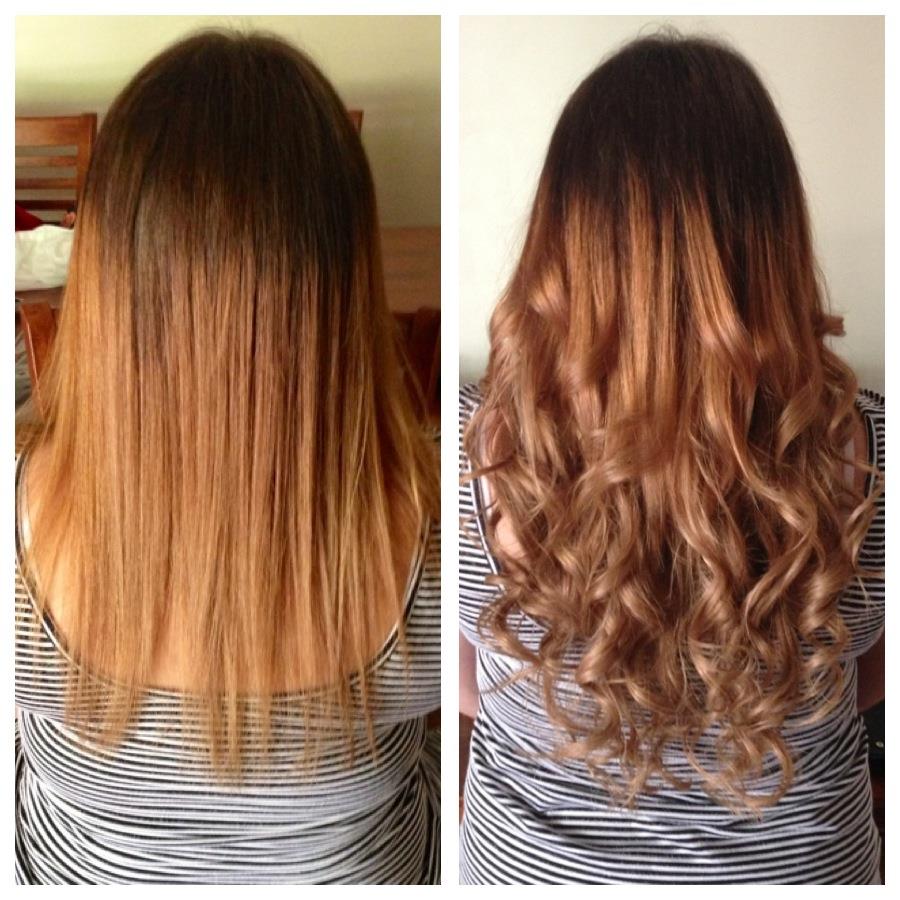 Before after hair extensions