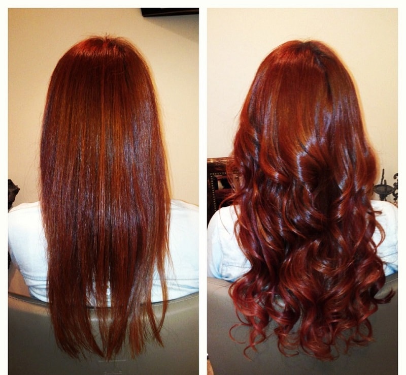 Before after hair extensions